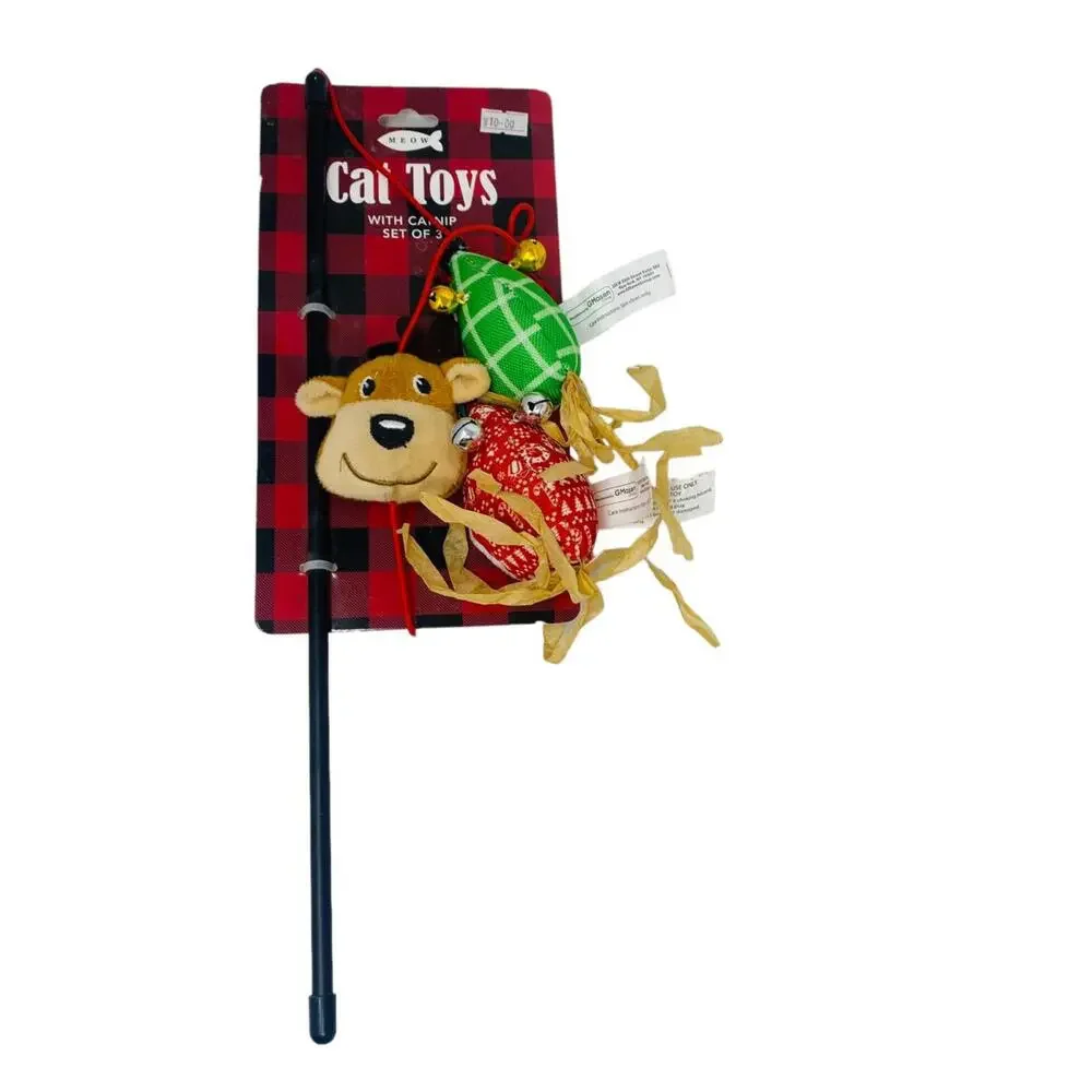 Meow Cat Toys with Catnip Set of 3 pet Toy